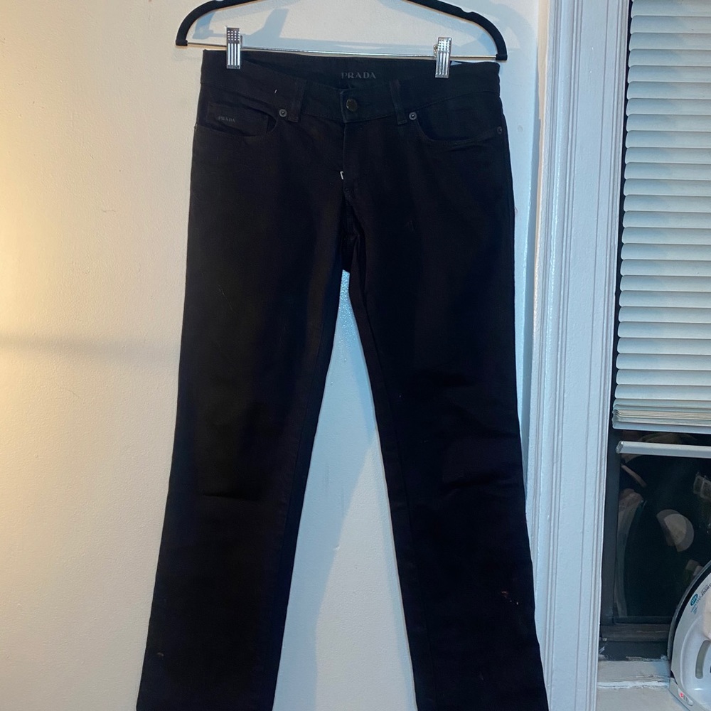 Black Lowrise Prada Jeans